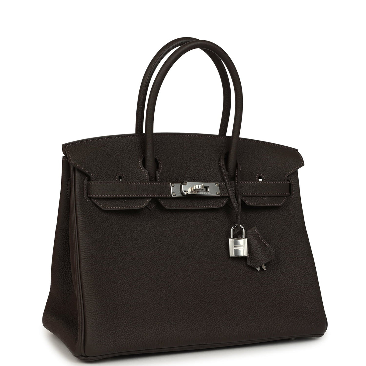 Hermes Birkin 30 Bai Brun Togo Palladium Hardware