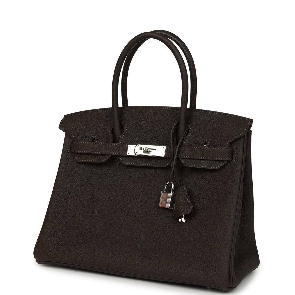 Hermes Birkin 30 Bai Brun Togo Palladium Hardware