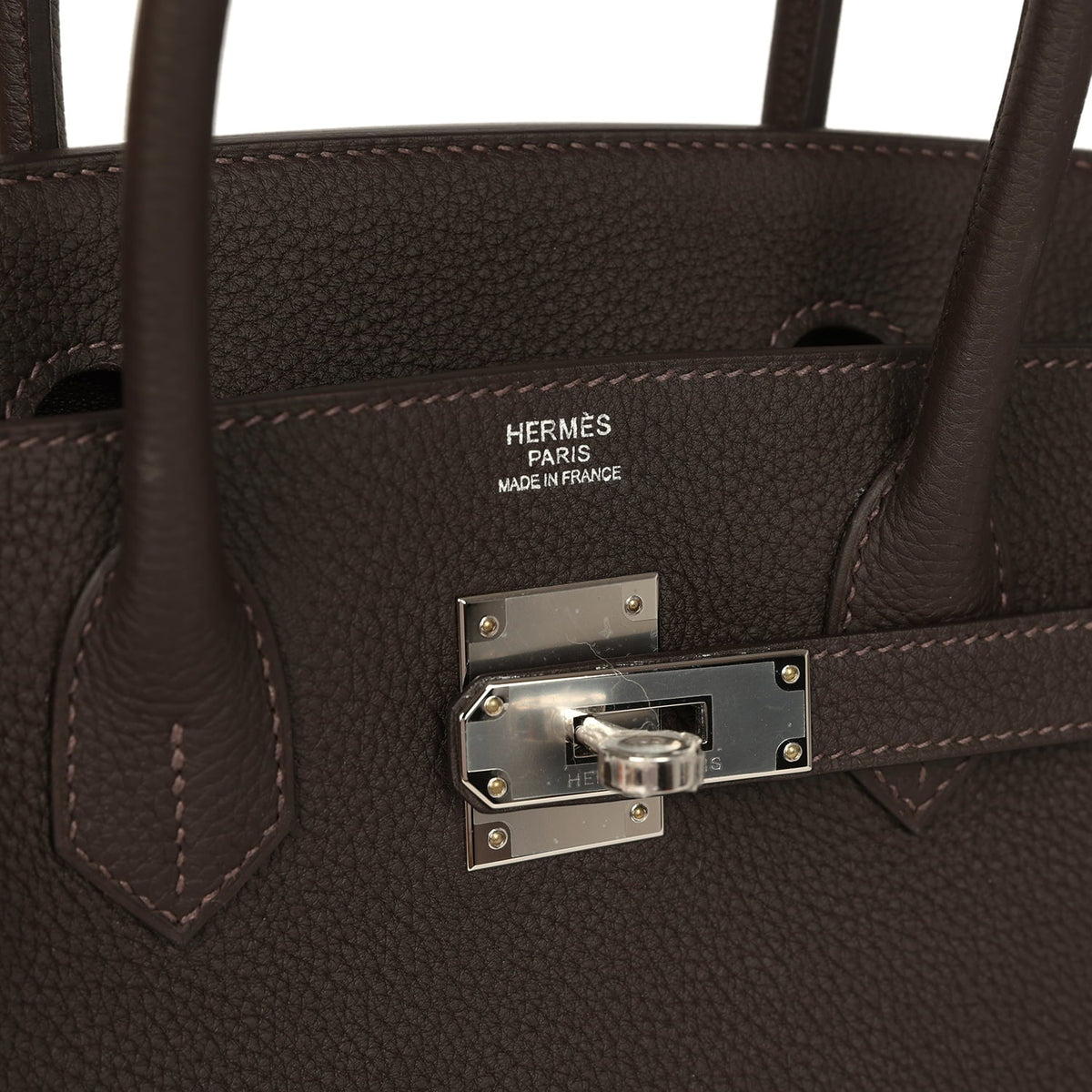 Hermes Birkin 30 Bai Brun Togo Palladium Hardware