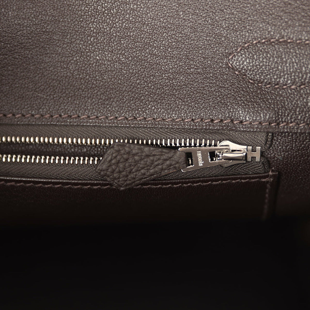 Hermes Birkin 30 Bai Brun Togo Palladium Hardware