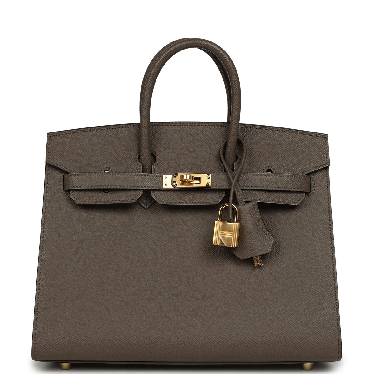 Hermes Birkin Sellier 25 Etain Epsom Gold Hardware