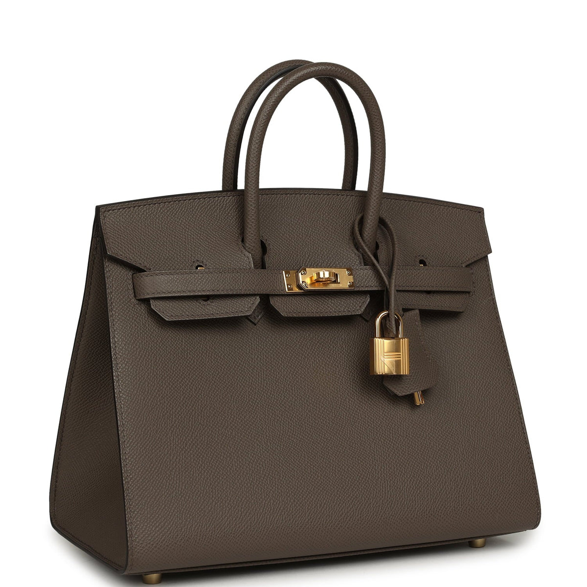 Hermes Birkin Sellier 25 Etain Epsom Gold Hardware