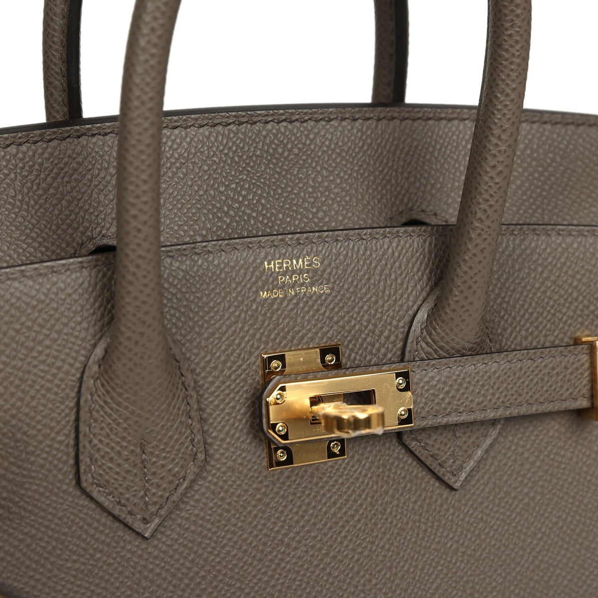 Hermes Birkin Sellier 25 Etain Epsom Gold Hardware