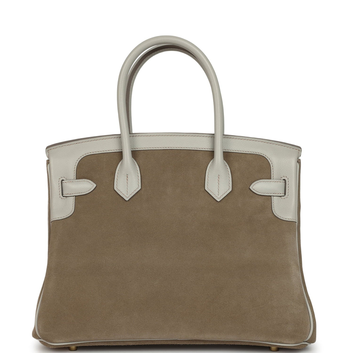 Hermes Birkin 30 Gris Caillou Grizzly and Gris Perle Evercolor Permabrass Hardware