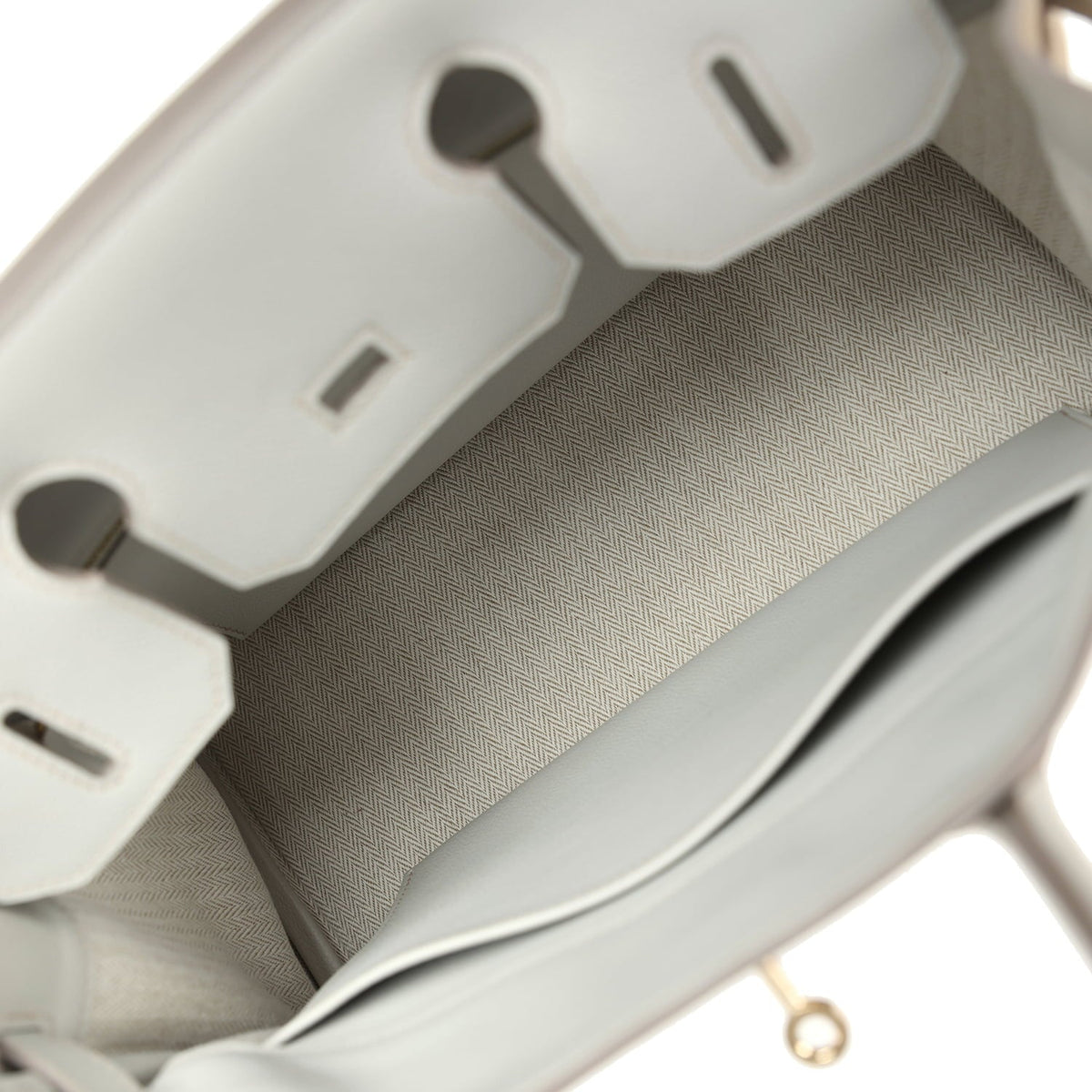 Hermes Birkin 30 Gris Caillou Grizzly and Gris Perle Evercolor Permabrass Hardware