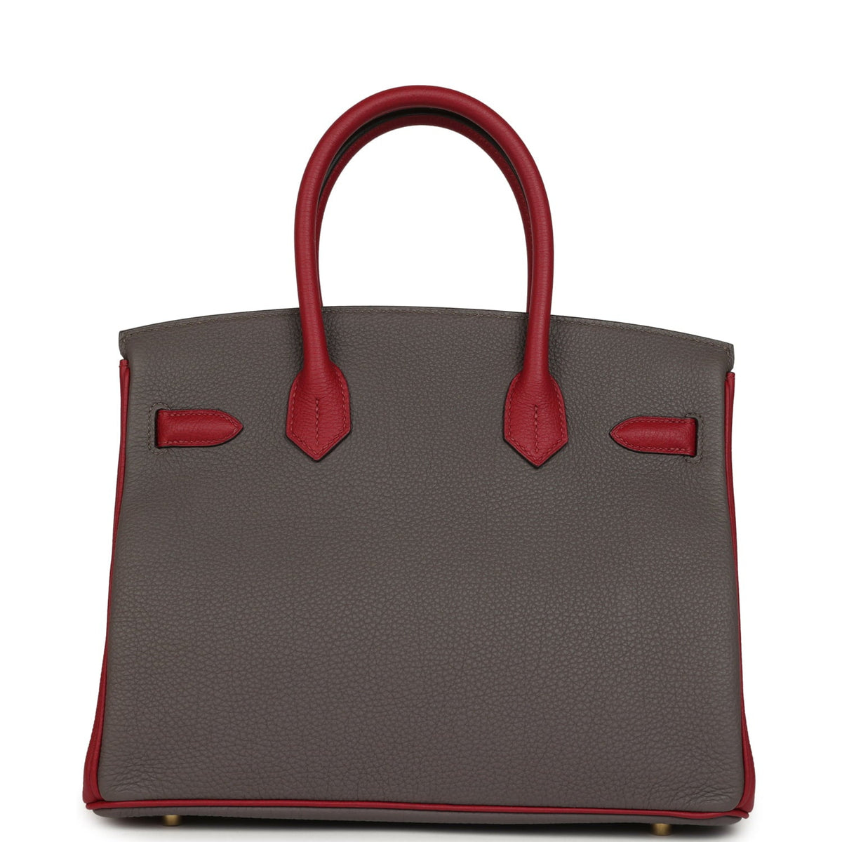 Hermes Special Order (HSS) Birkin 30 Etain, Rouge Grenat Togo Gold Hardware