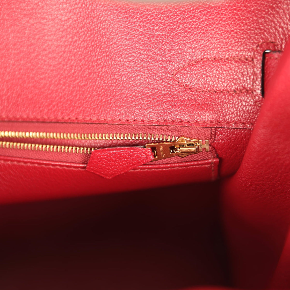 Hermes Special Order (HSS) Birkin 30 Etain, Rouge Grenat Togo Gold Hardware