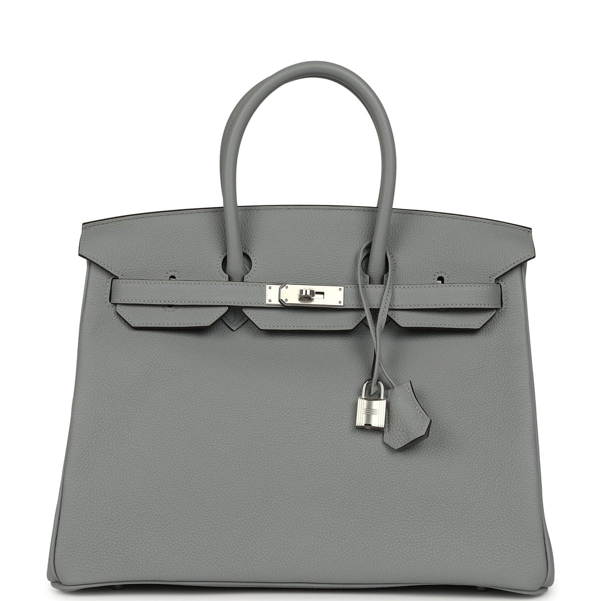 Hermes Birkin 35 Gris Pantin Togo Palladium Hardware