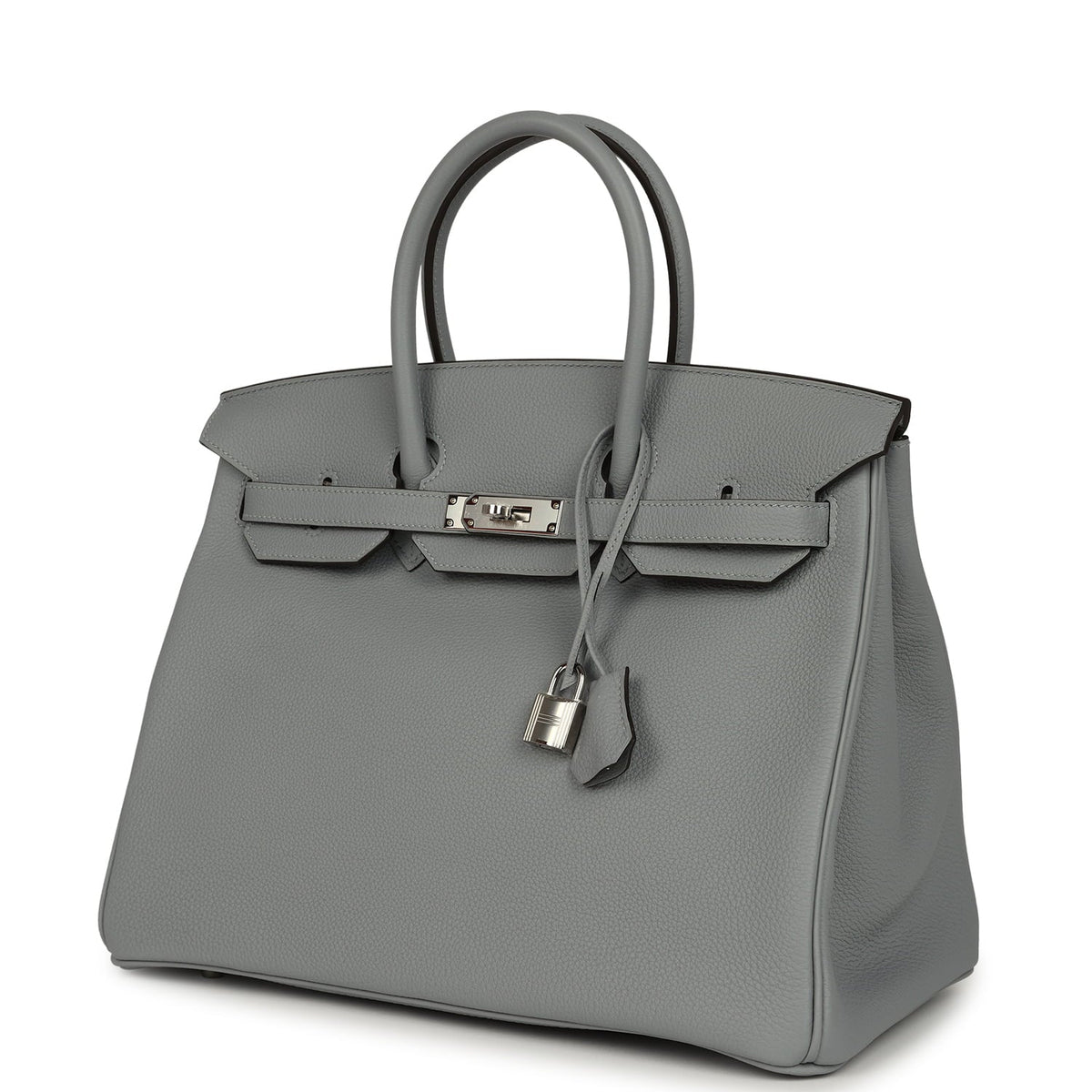 Hermes Birkin 35 Gris Pantin Togo Palladium Hardware
