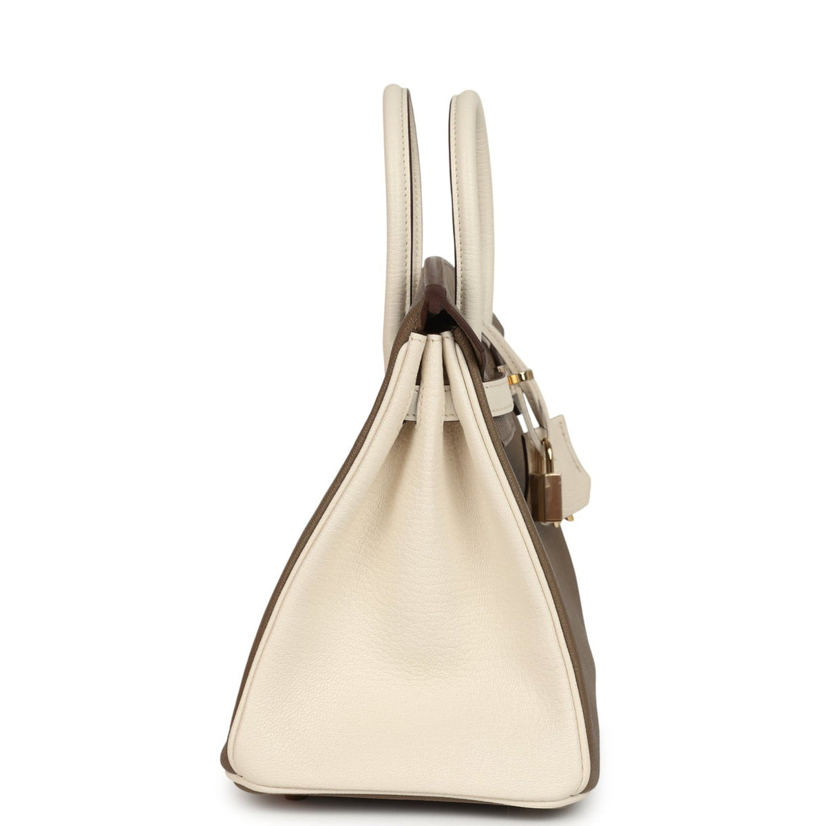 Hermes Special Order (HSS) Birkin 25 Etoupe, Nata Chevre Mysore Permabrass Hardware