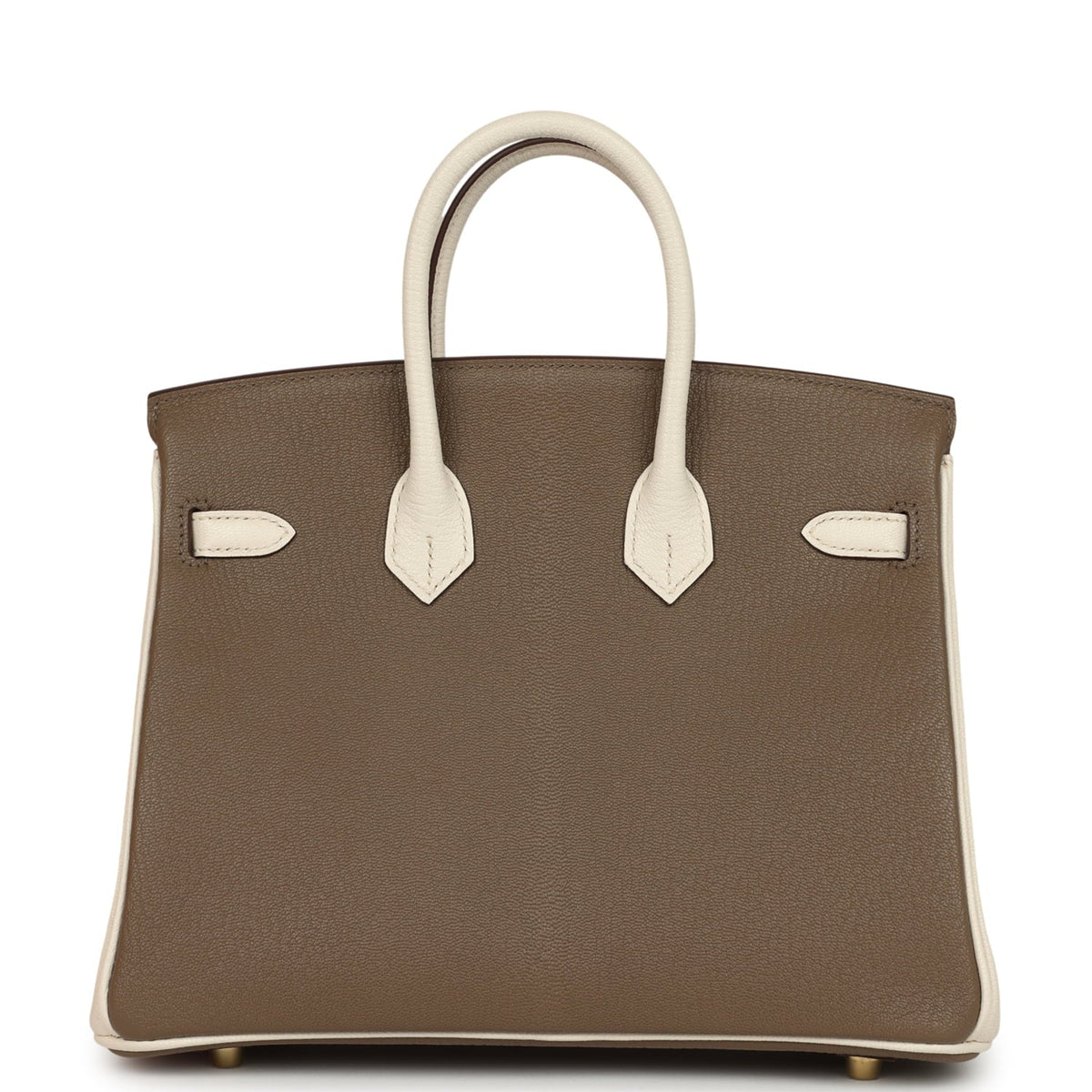 Hermes Special Order (HSS) Birkin 25 Etoupe, Nata Chevre Mysore Permabrass Hardware