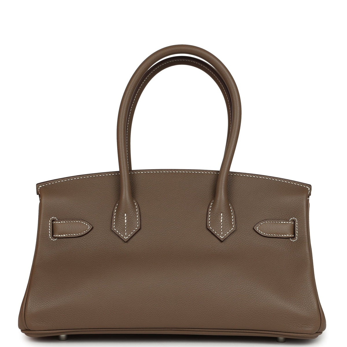Hermes Shoulder Birkin Light 29 Etoupe Evercolor Palladium Hardware