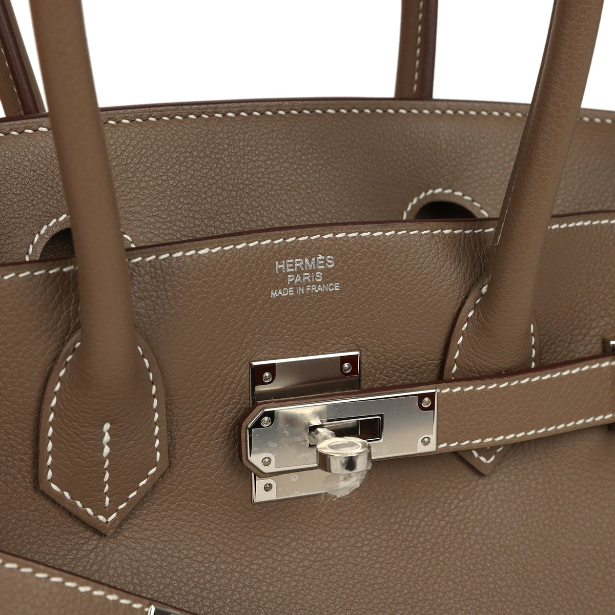 Hermes Shoulder Birkin Light 29 Etoupe Evercolor Palladium Hardware