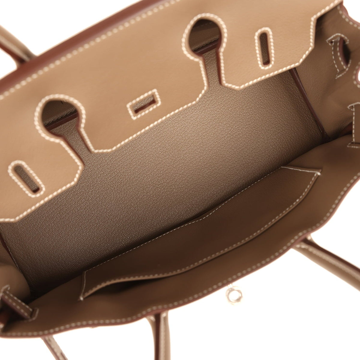 Hermes Shoulder Birkin Light 29 Etoupe Evercolor Palladium Hardware