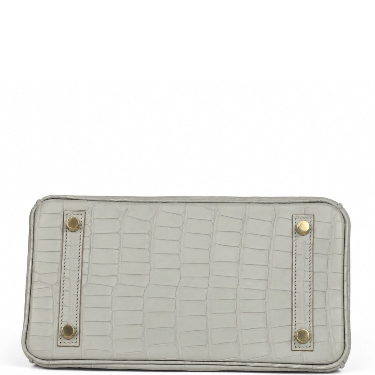 Hermes Birkin 25 Gris Perle Matte Alligator Gold Hardware