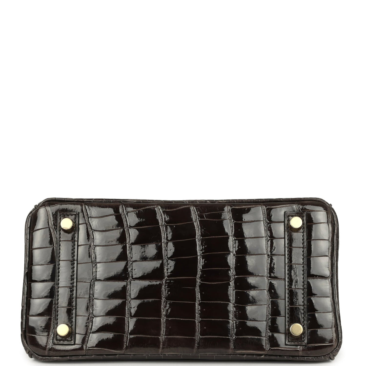 Hermes Birkin 25 Graphite Shiny Niloticus Crocodile Gold Hardware