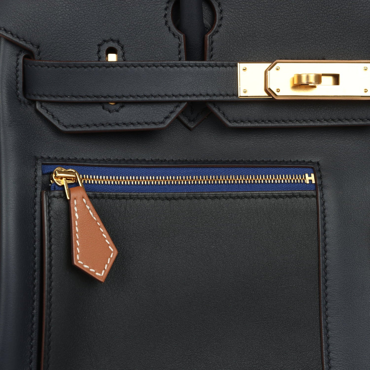 Hermes Colormatic Birkin 30 Bleu Navy, Black, Chai, Etoupe and Gold Swift Gold Hardware