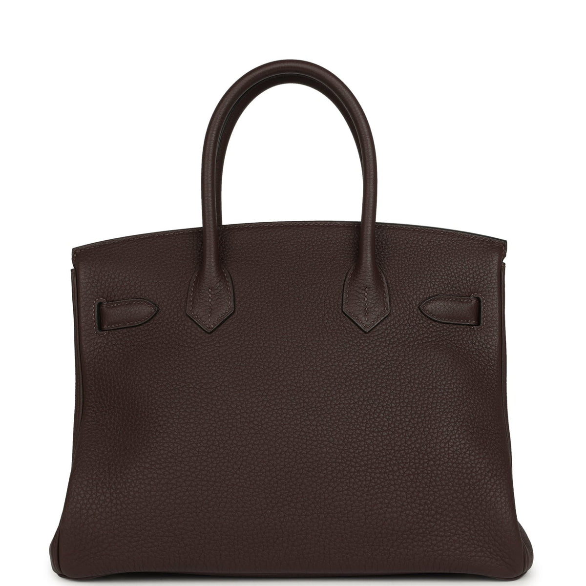 Pre-owned Hermes Birkin 30 Chocolate Togo Palladium Hardware