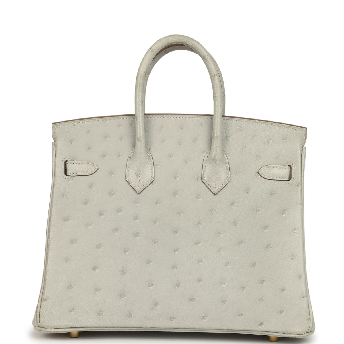 Hermes Birkin 25 Gris Perle Ostrich Gold Hardware
