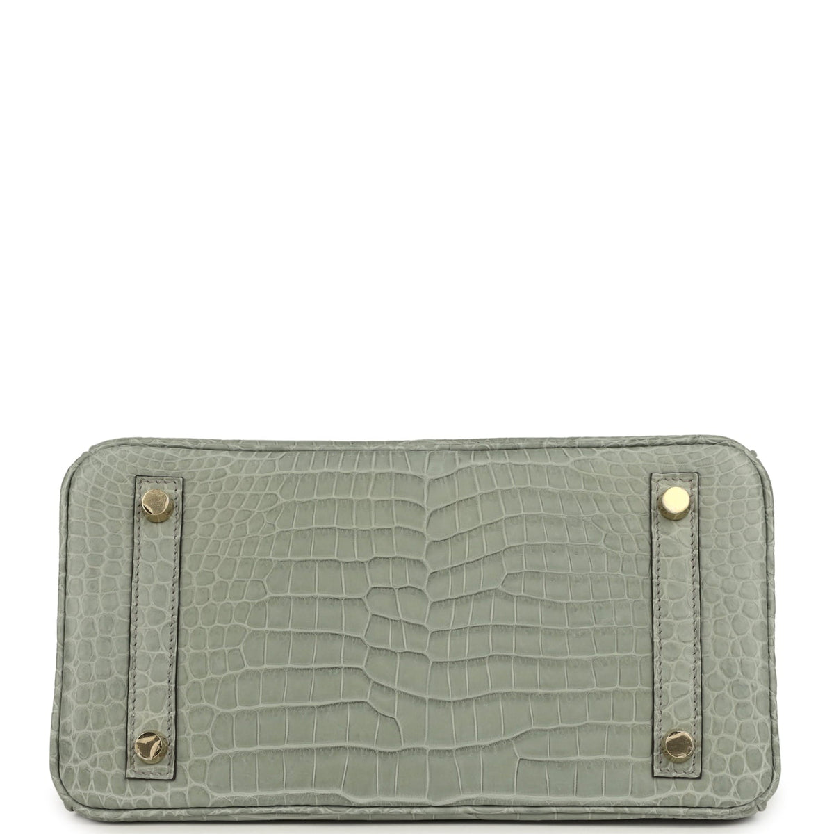 Hermes Birkin 25 Gris Ciment Matte Porosus Crocodile Gold Hardware
