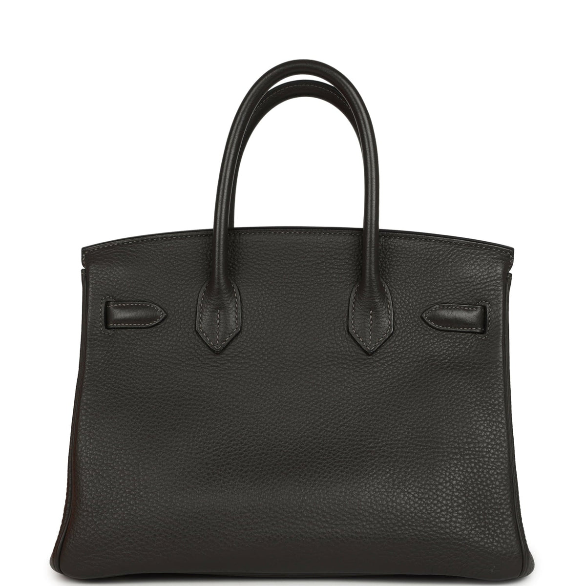 Pre-owned Hermes Birkin 30 Graphite Clemence Palladium Hardware