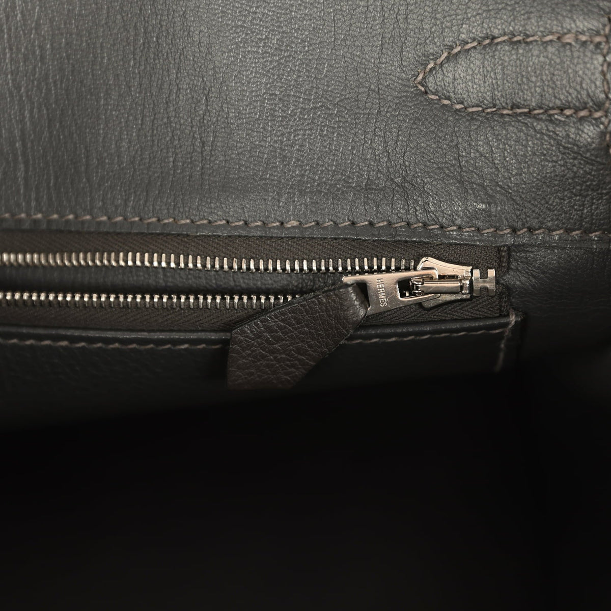 Pre-owned Hermes Birkin 30 Graphite Clemence Palladium Hardware