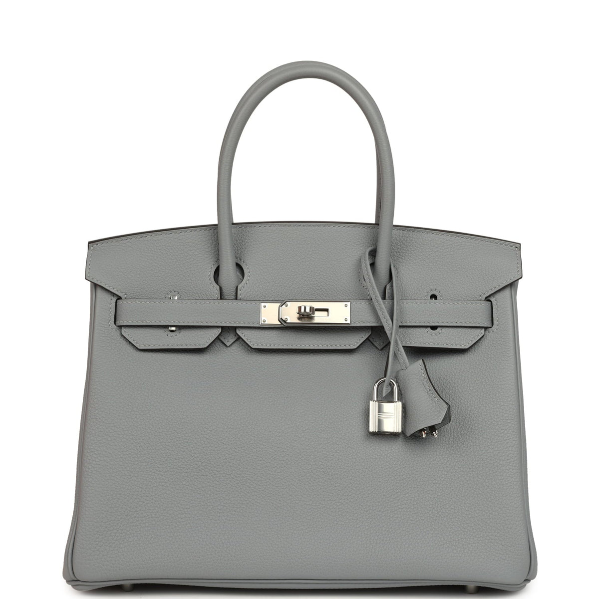 Hermes Birkin 30 Gris Pantin Togo Palladium Hardware