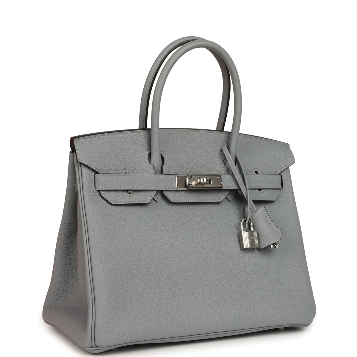 Hermes Birkin 30 Gris Pantin Togo Palladium Hardware