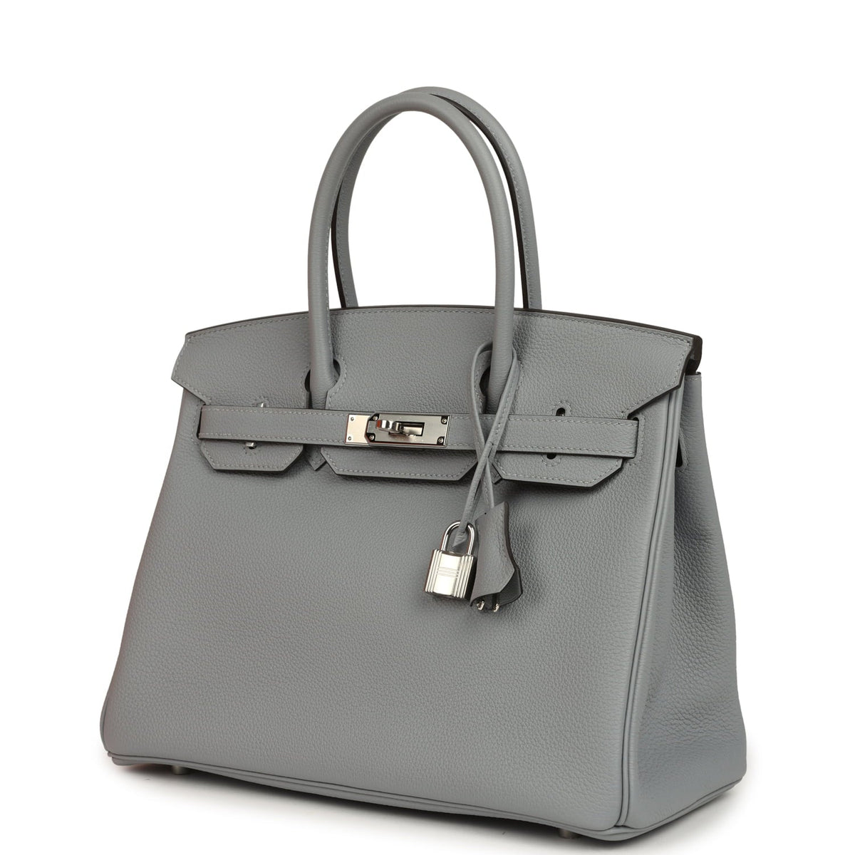 Hermes Birkin 30 Gris Pantin Togo Palladium Hardware