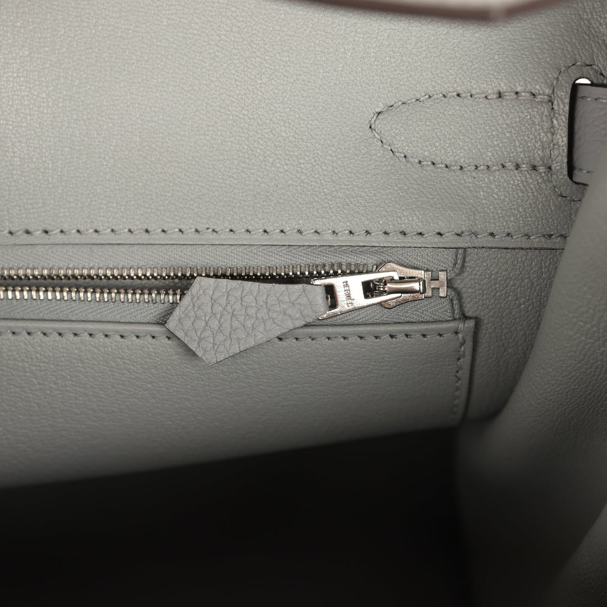 Hermes Birkin 30 Gris Pantin Togo Palladium Hardware
