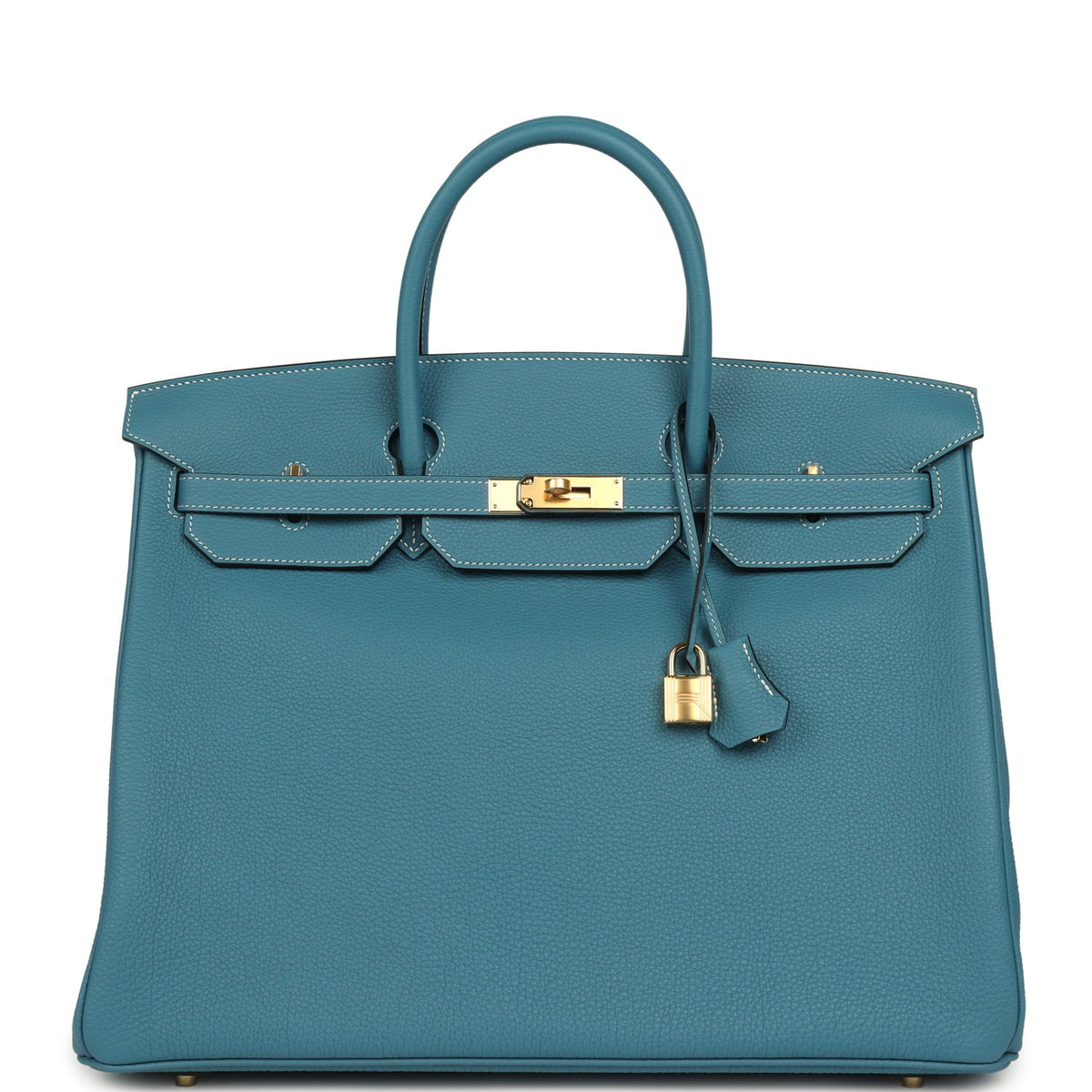 Hermes Birkin 40 Blue Jean Togo Gold Hardware
