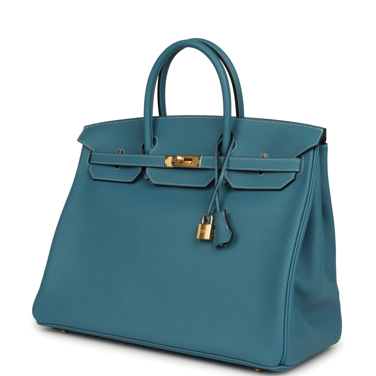 Hermes Birkin 40 Blue Jean Togo Gold Hardware