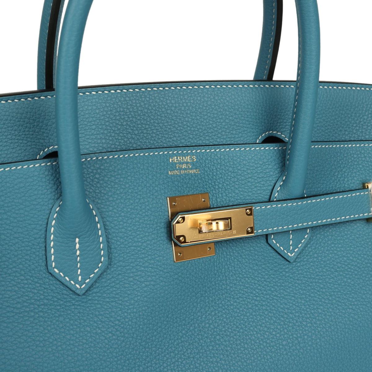 Hermes Birkin 40 Blue Jean Togo Gold Hardware