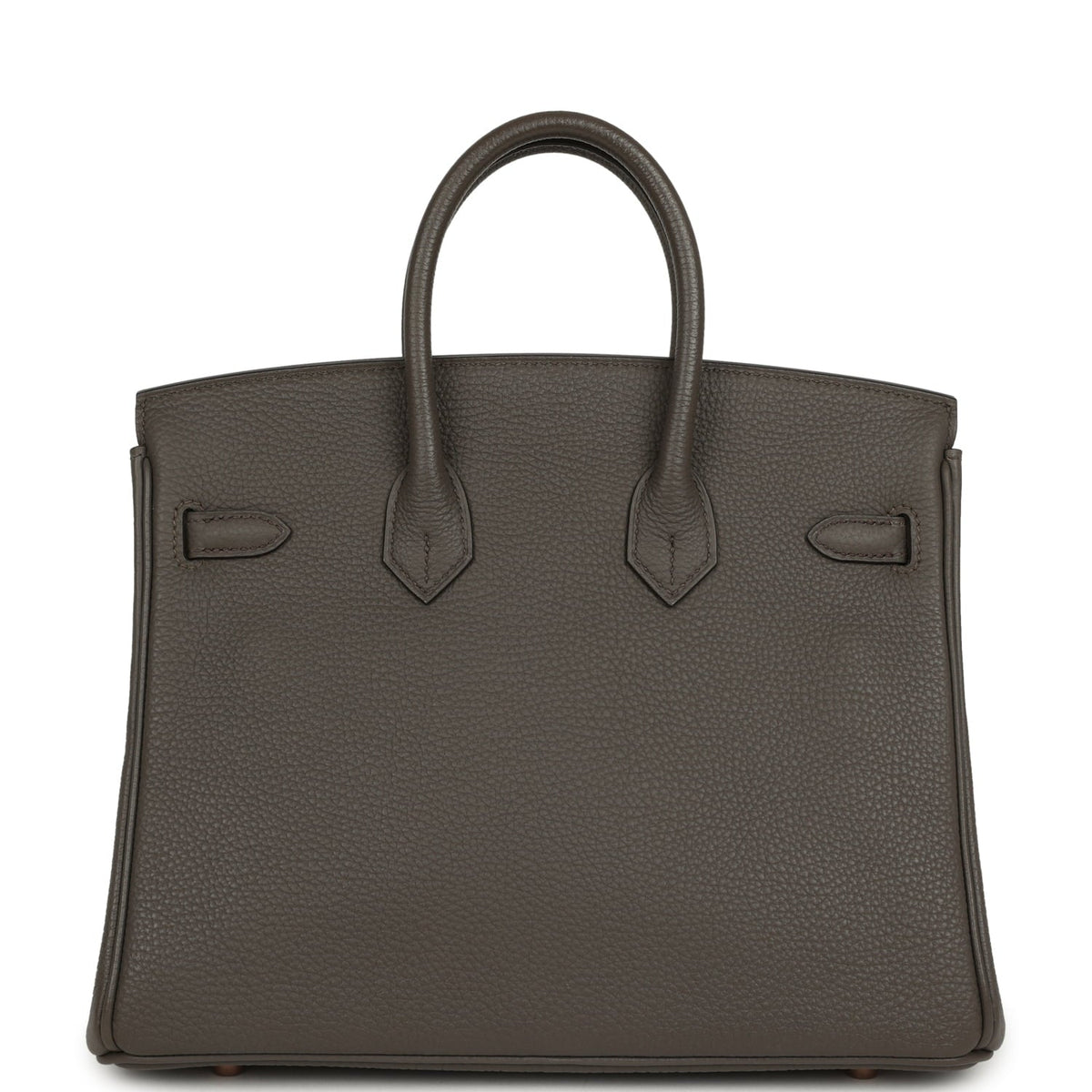 Pre-owned Hermes Birkin 25 Etain Togo Rose Gold Hardware