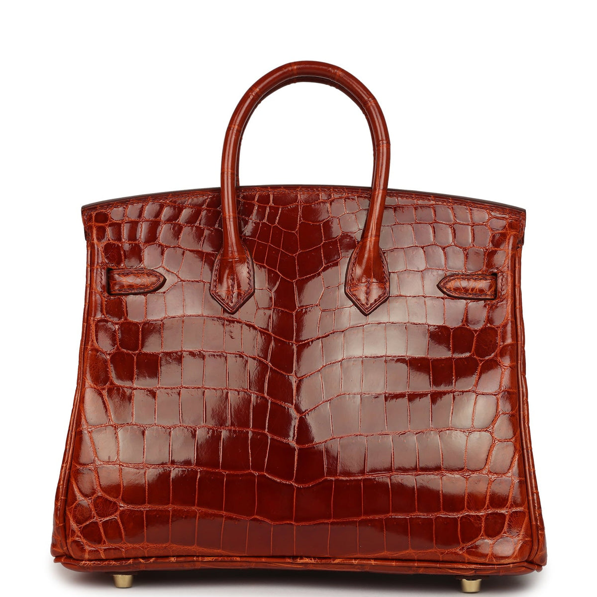 Pre-owned Hermes Birkin 25 Etrusque Shiny Niloticus Crocodile Gold Hardware