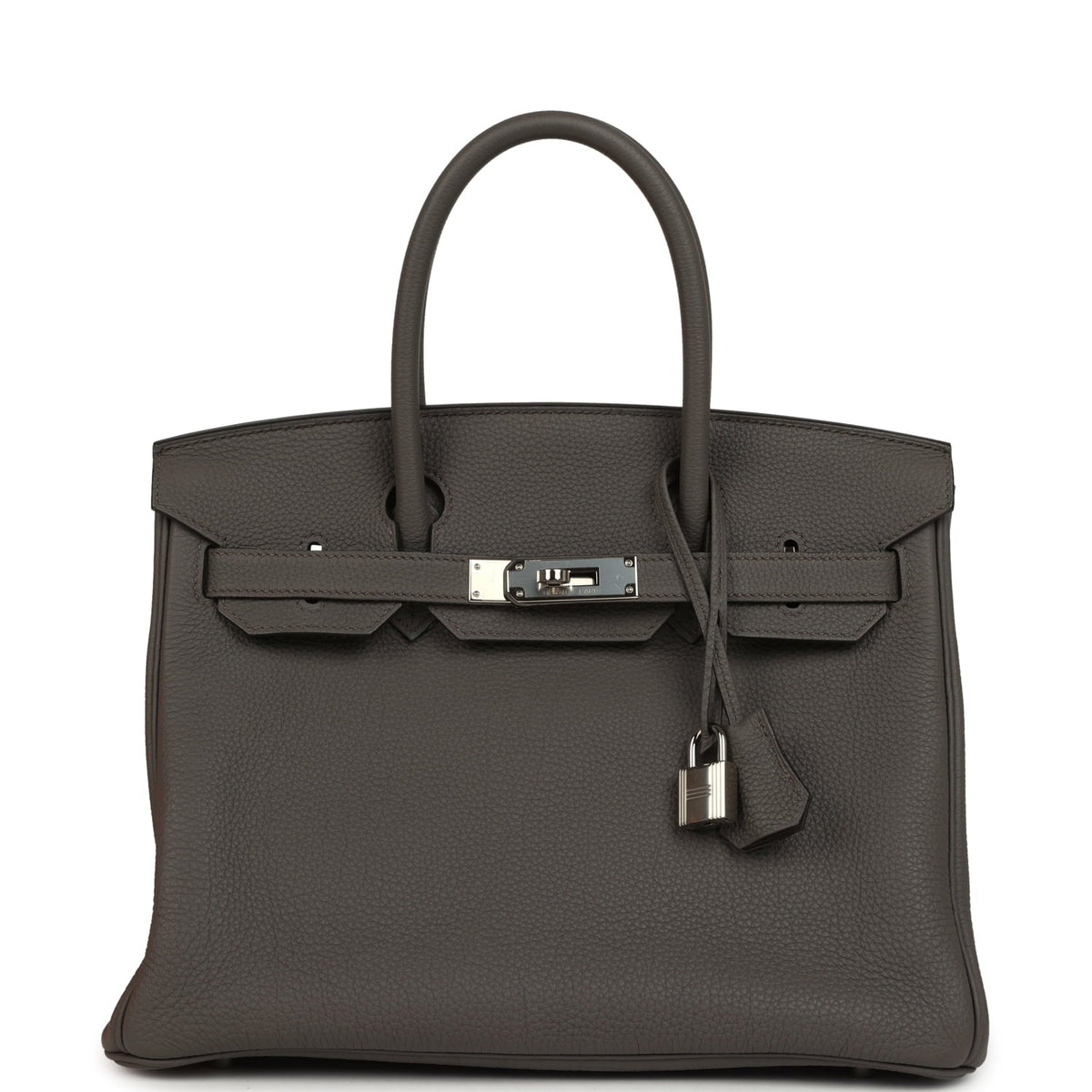 Pre-owned Hermes Birkin 30 Etain Togo Palladium Hardware