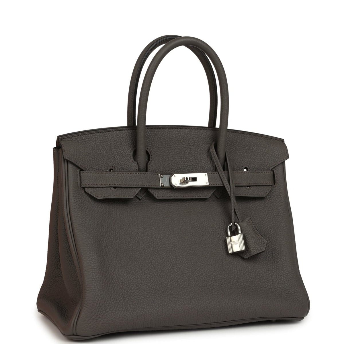 Pre-owned Hermes Birkin 30 Etain Togo Palladium Hardware