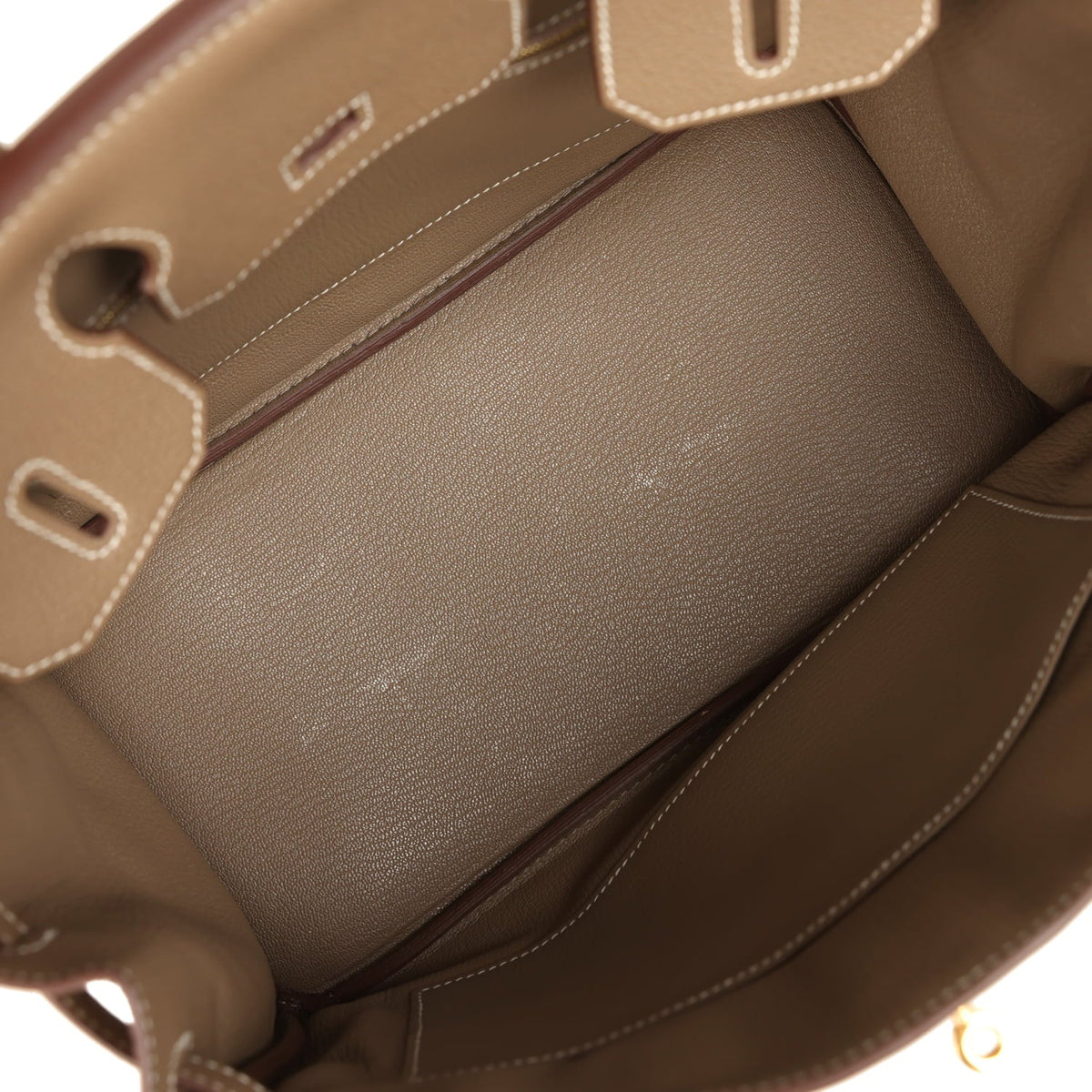 Pre-owned Hermes Birkin 30 Etoupe Togo Gold Hardware