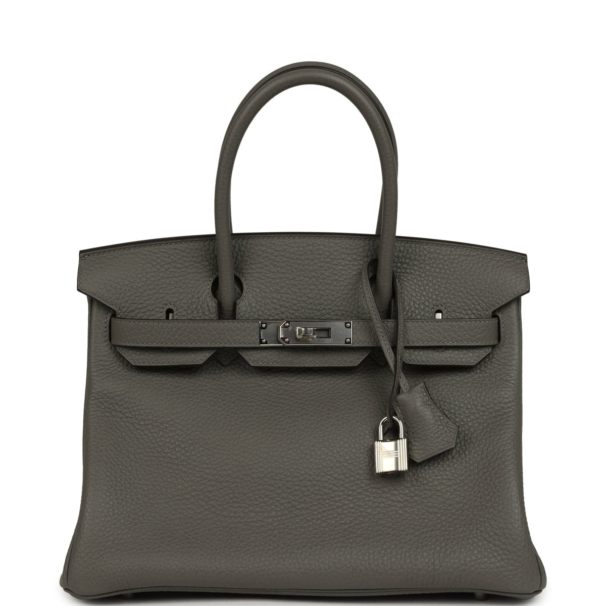 Hermes Birkin 30 Gris Meyer Clemence Palladium Hardware