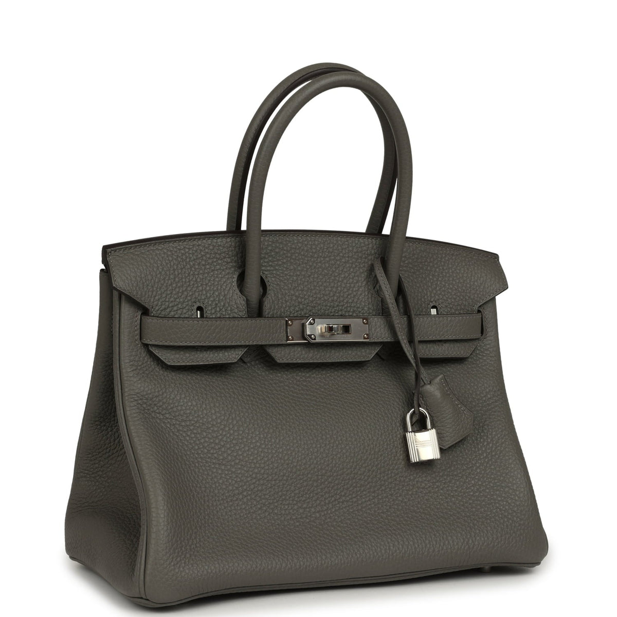 Hermes Birkin 30 Gris Meyer Clemence Palladium Hardware