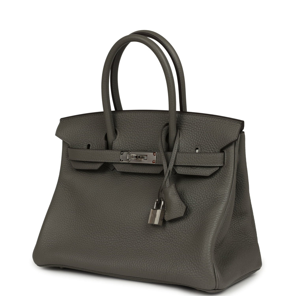 Hermes Birkin 30 Gris Meyer Clemence Palladium Hardware