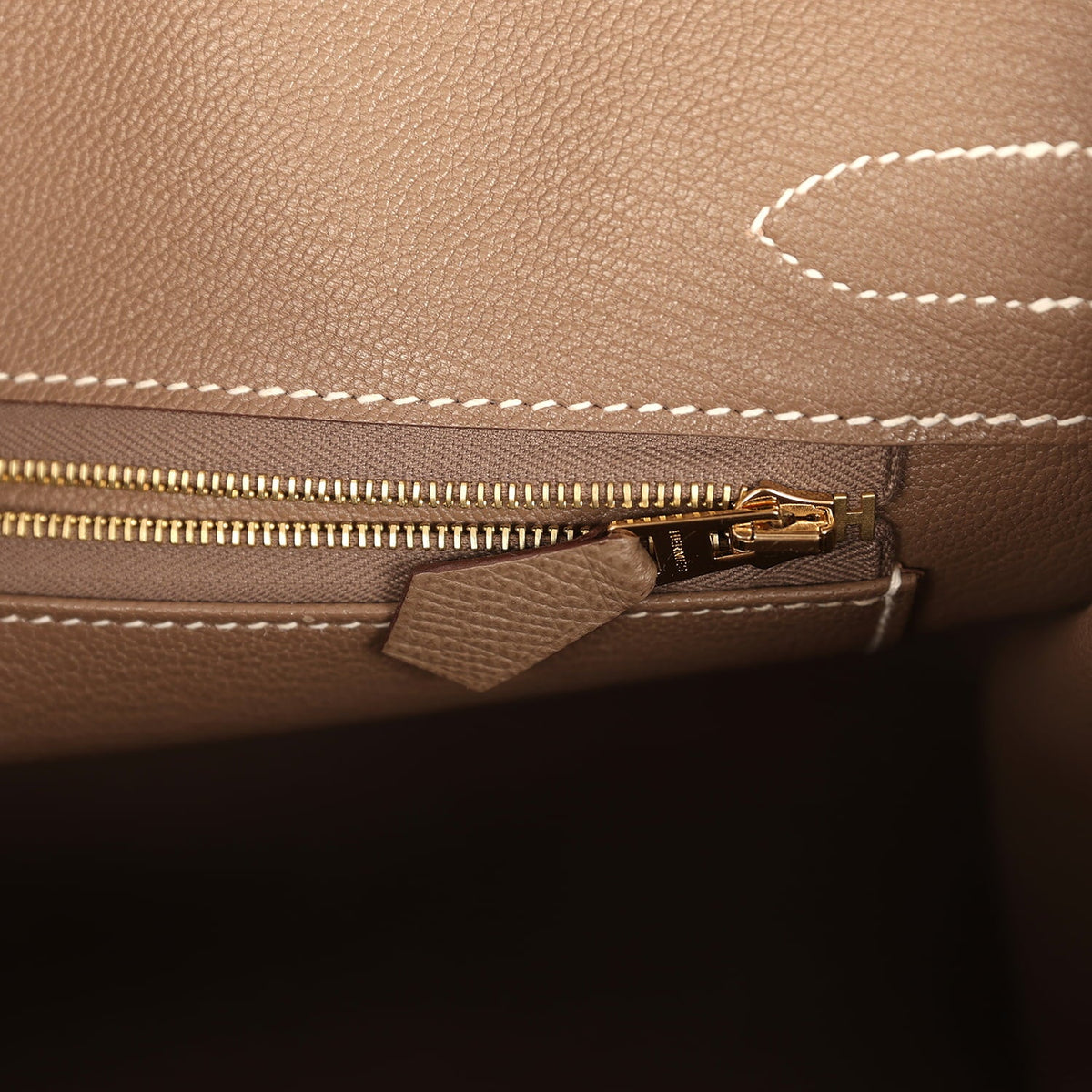 Pre-owned Hermes Birkin 30 Etoupe Epsom Gold Hardware