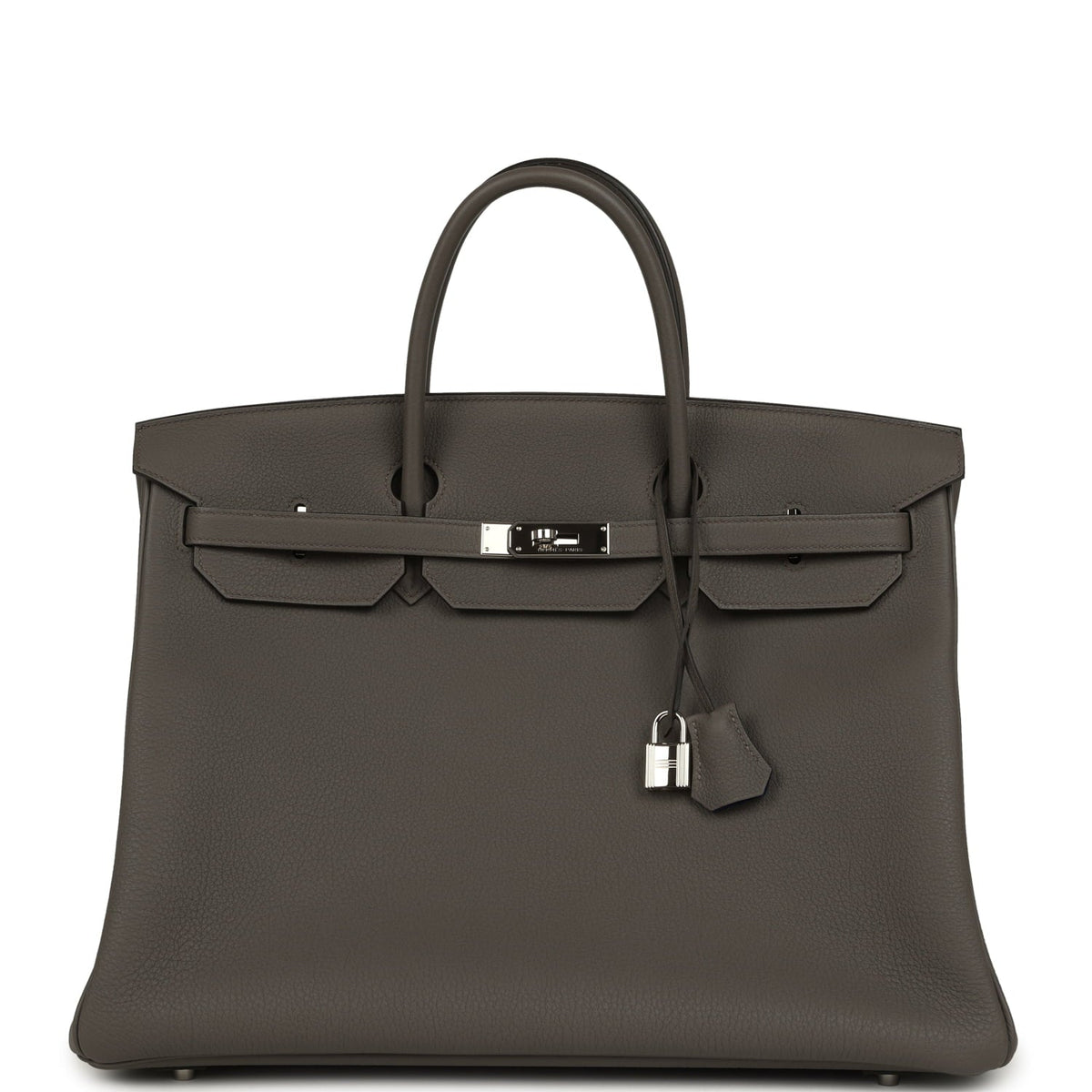 Pre-owned Hermes Special Order (HSS) Birkin 40 Etain Verso Togo Palladium Hardware