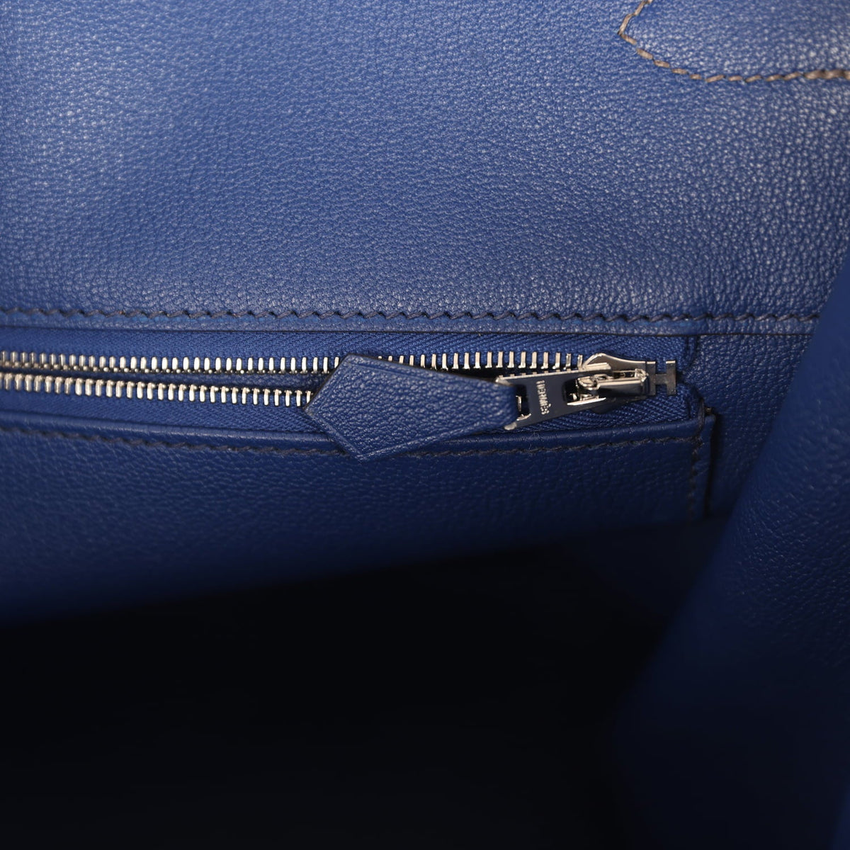 Pre-owned Hermes Special Order (HSS) Birkin 40 Etain Verso Togo Palladium Hardware