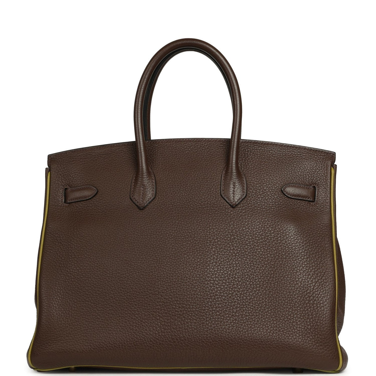Pre-owned Hermes Special Order (HSS) Birkin 35 Chocolat Verso Togo Gold Hardware