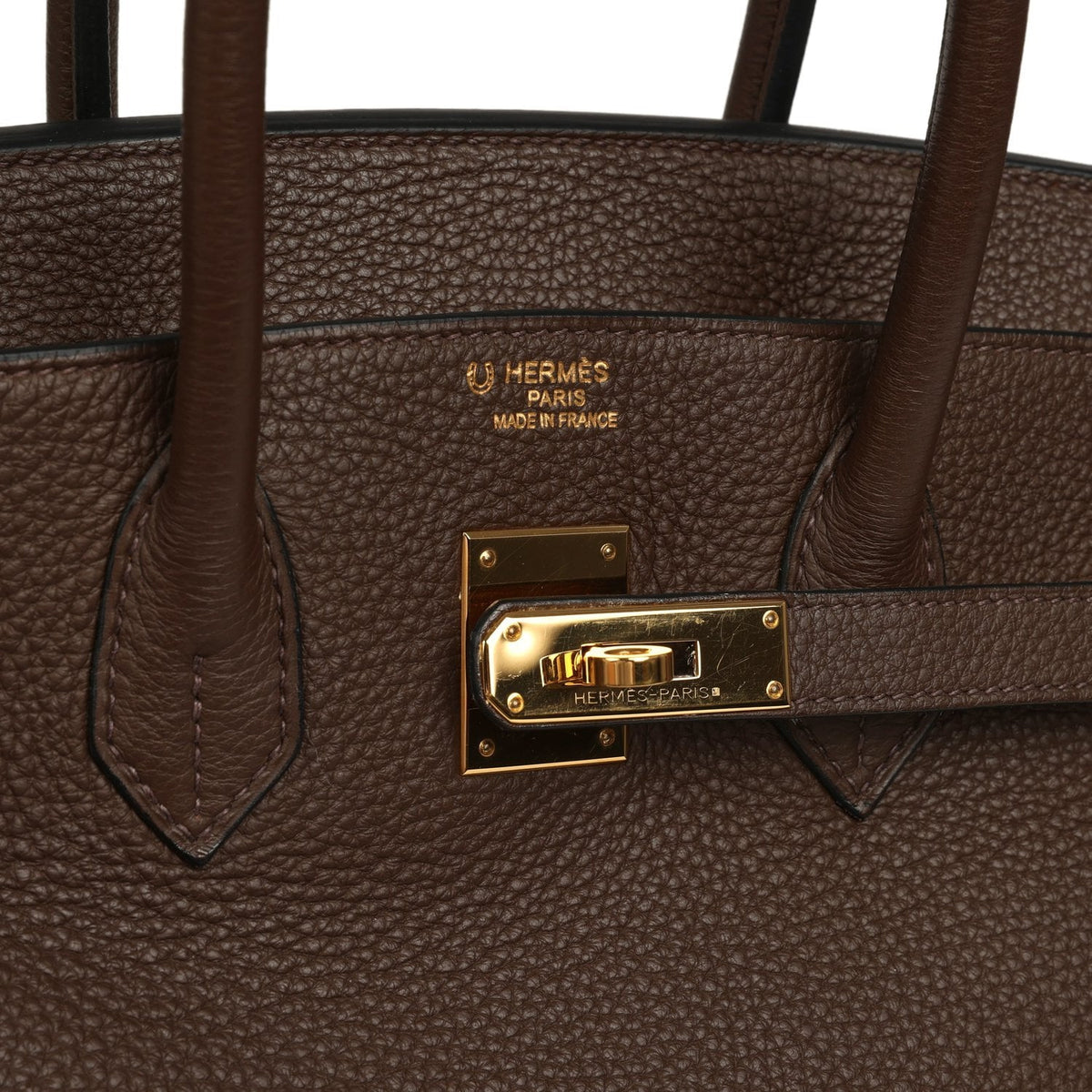 Pre-owned Hermes Special Order (HSS) Birkin 35 Chocolat Verso Togo Gold Hardware