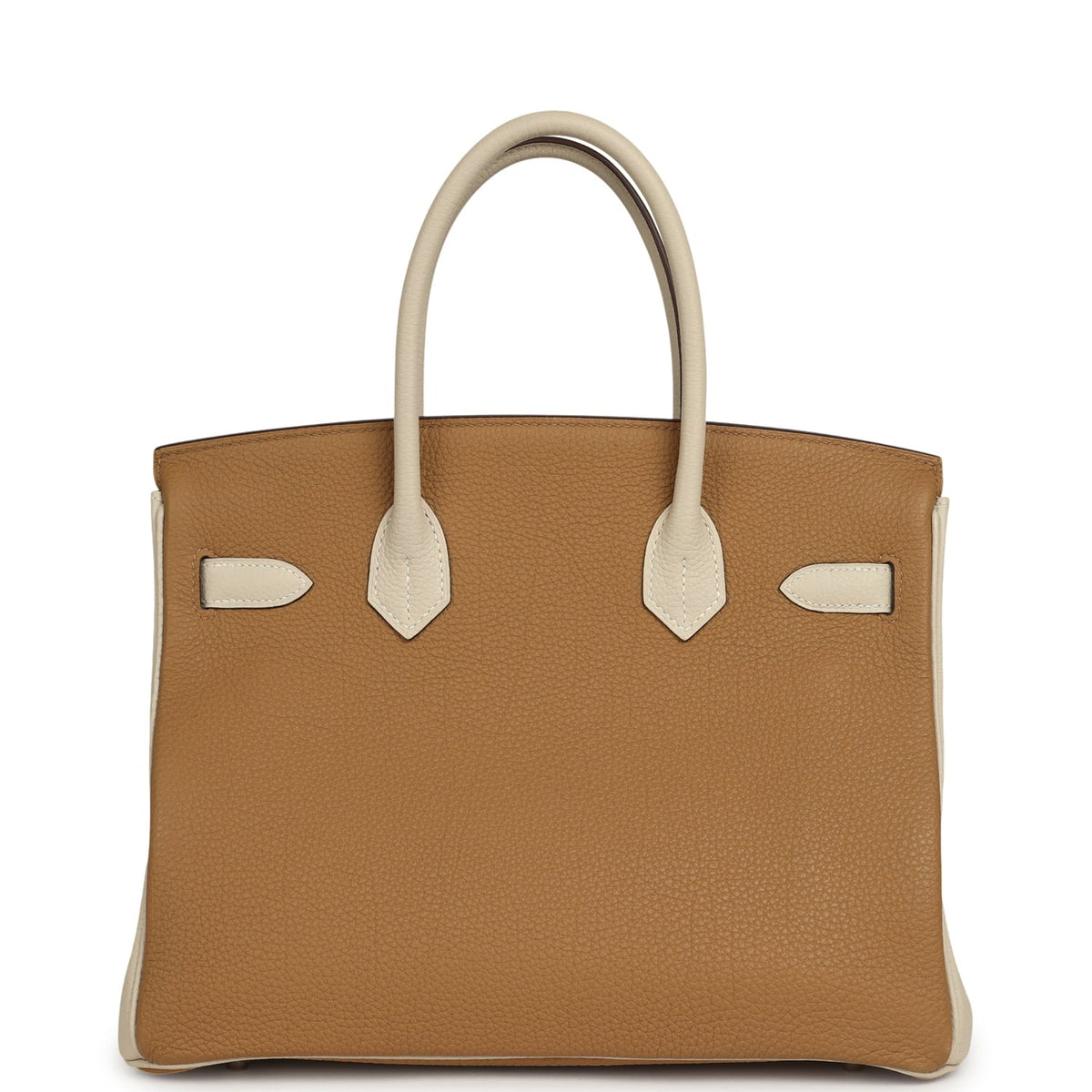 Pre-owned Hermes Special Order (HSS) Birkin 30 Chai, Craie Togo Palladium Hardware