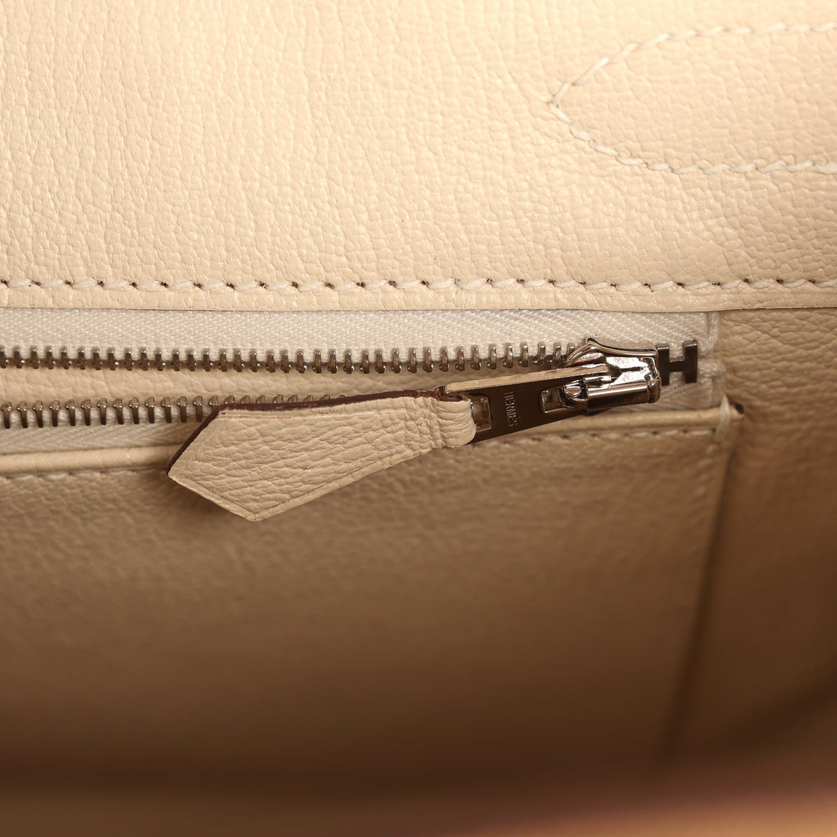 Pre-owned Hermes Special Order (HSS) Birkin 30 Chai, Craie Togo Palladium Hardware