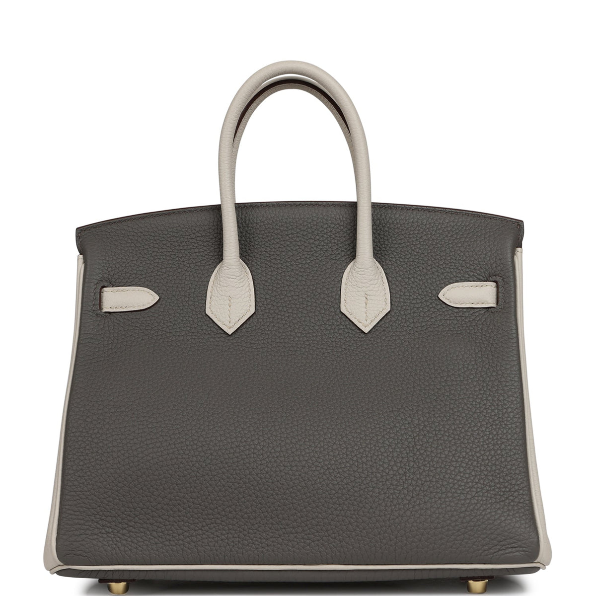 Hermes Special Order (HSS) Birkin 25 Etain, Craie Togo Brushed Gold Hardware