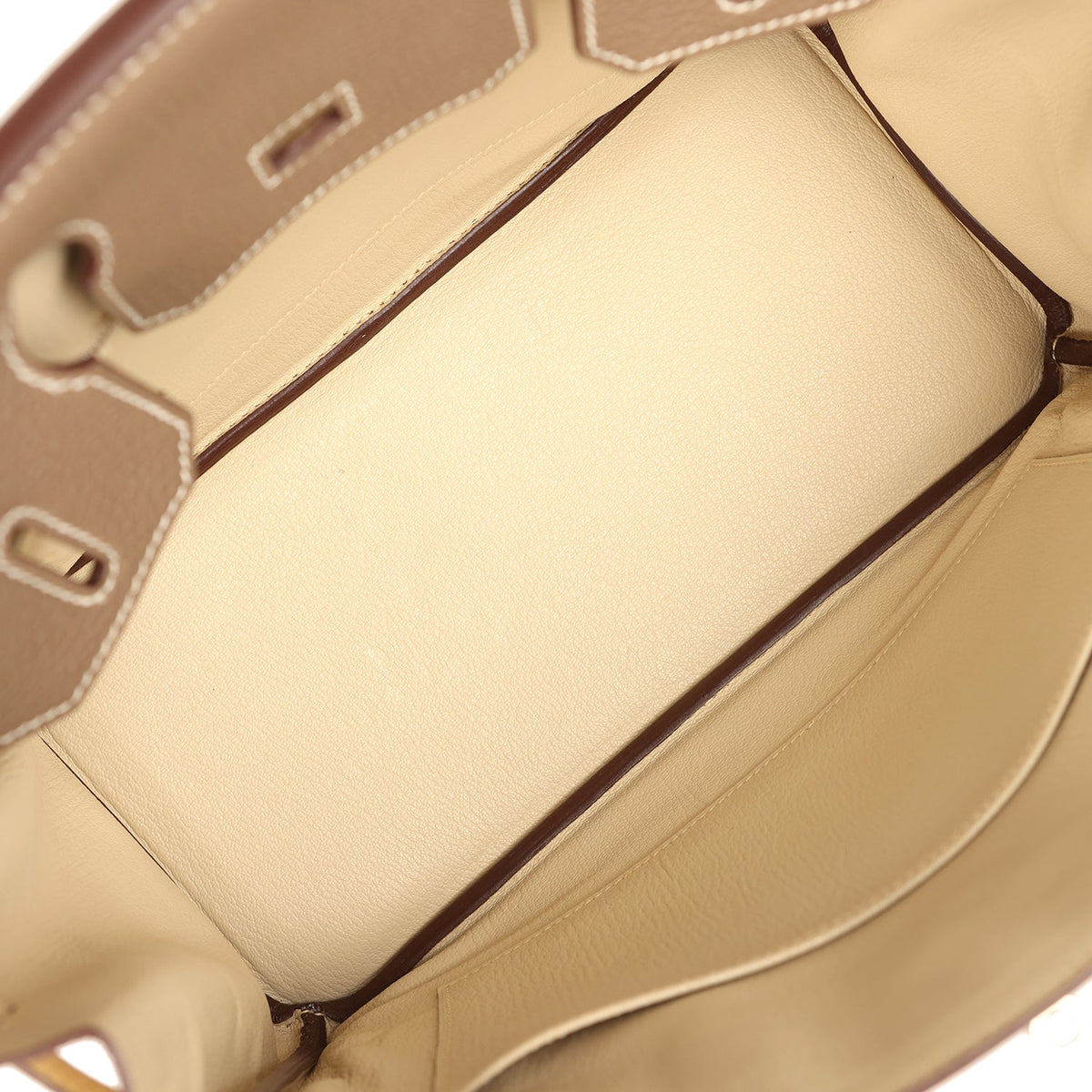 Pre-owned Hermes Special Order (HSS) Birkin 30 Gris Tourterelle, Etoupe, Parchemin Togo Palladium Hardware